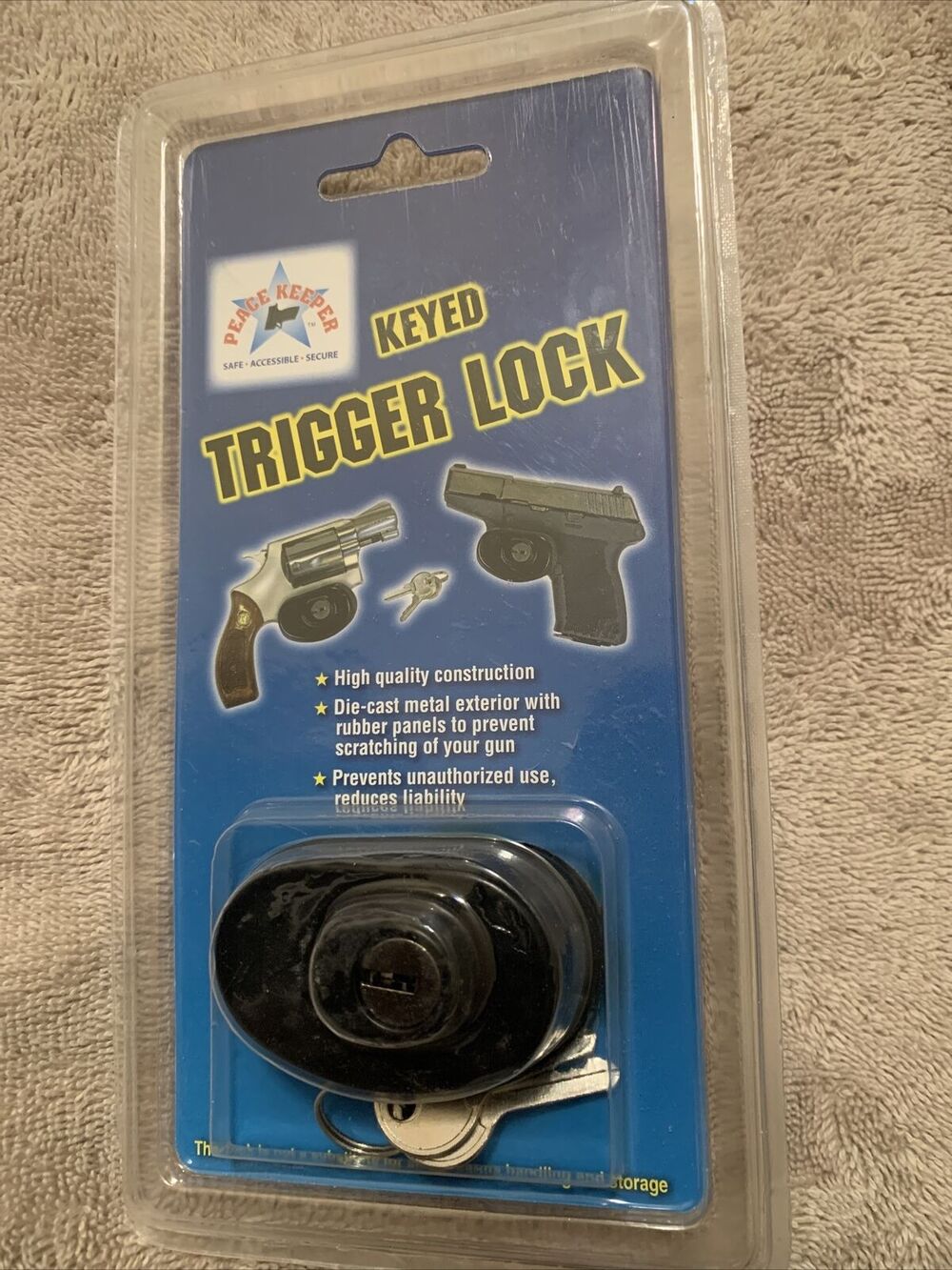 Personal Security Products TL01-RP Keyed Metal Trigger Lock